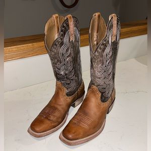 Ariat Women’s Good Times Square Toe Tan Cowgirl Boots